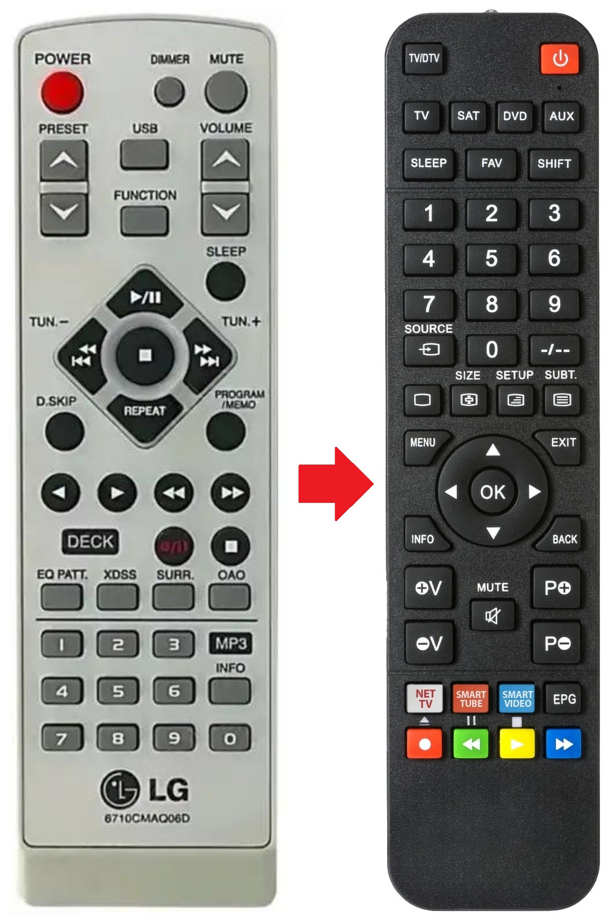 6710CMAQ06D LG afstandsbediening - productfoto