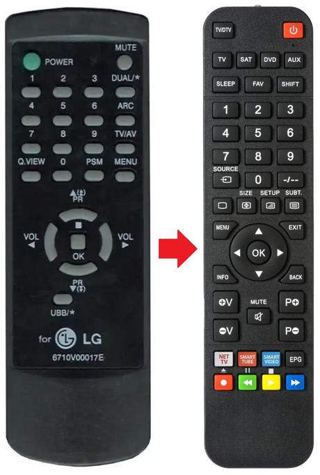 6710V00017E LG afstandsbediening - productfoto