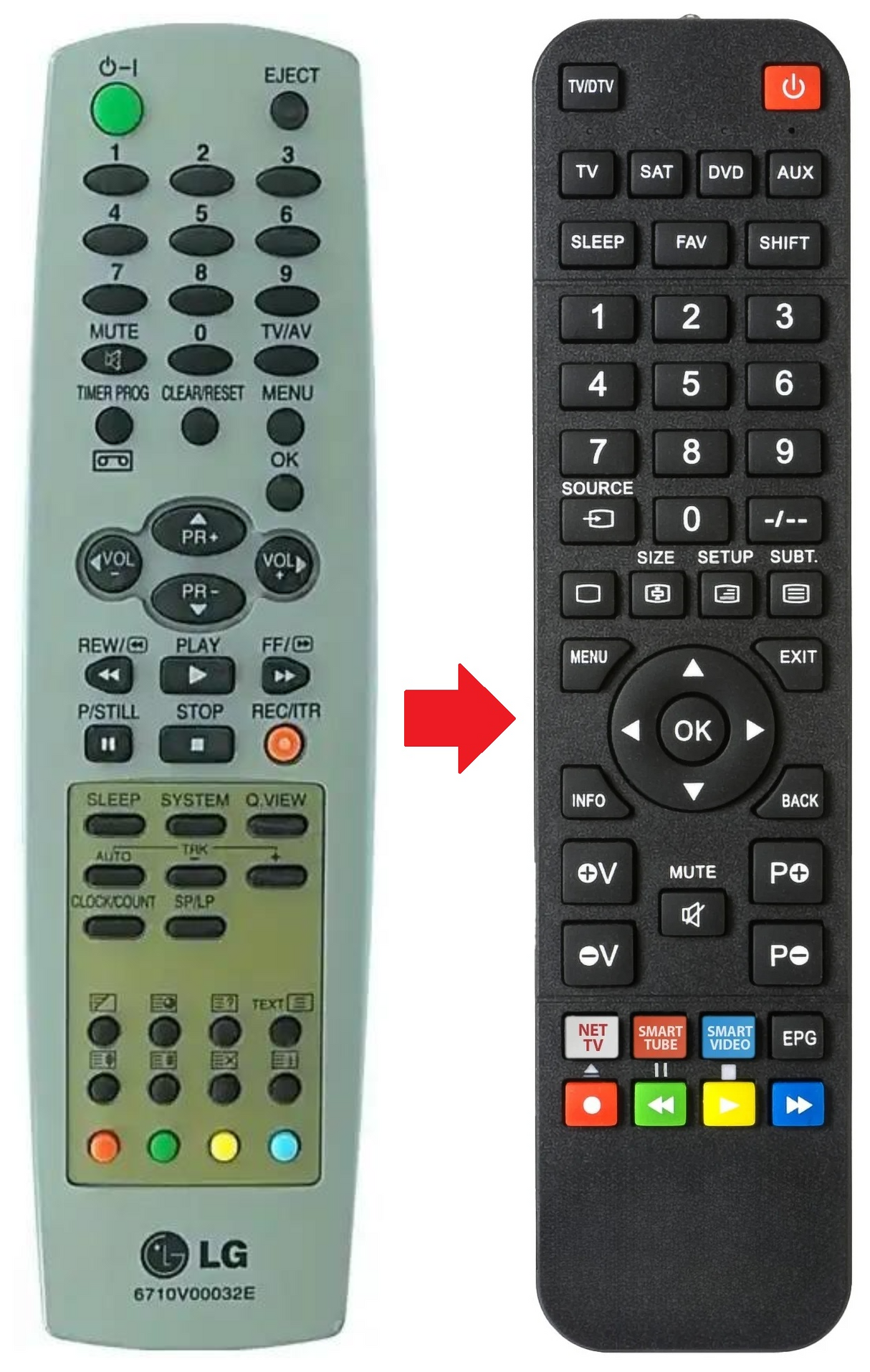 6710V00032E LG afstandsbediening - productfoto