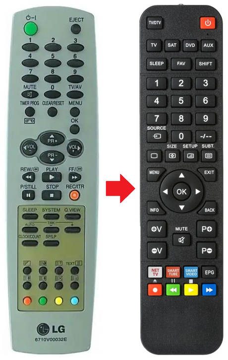 6710V00032E LG afstandsbediening - productfoto