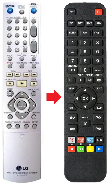 6711R1P071A LG afstandsbediening - productfoto