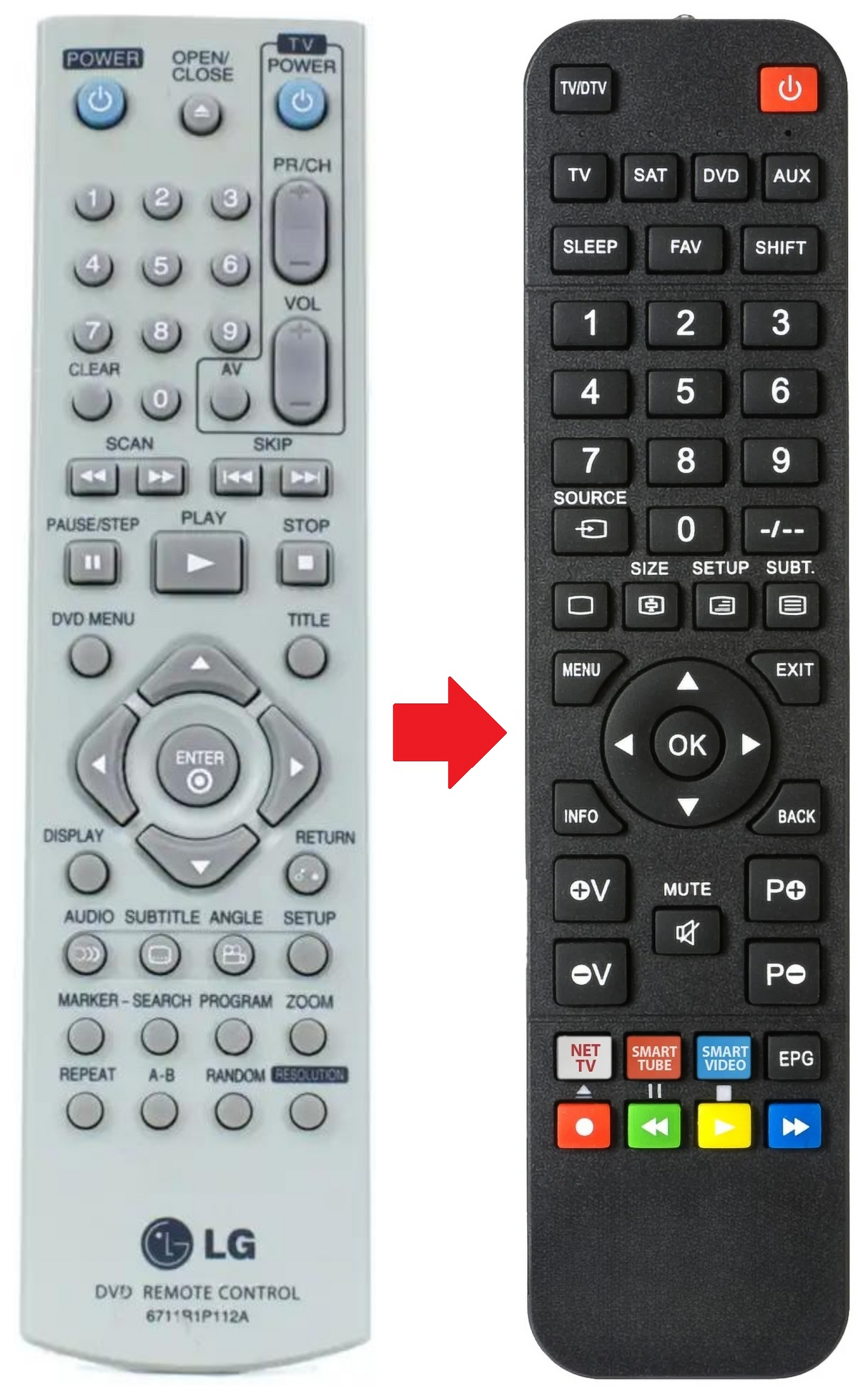 6711R1P112A LG afstandsbediening - productfoto