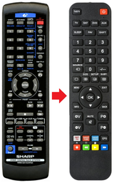 Afstandsbediening geschikt voor SHARP HT-DV40H productfoto