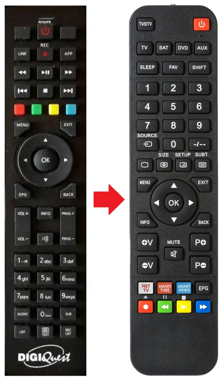 6996PVR DIGIQUEST afstandsbediening - productfoto