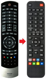 Vervangende TOSHIBA 32RL933 afstandsbediening productfoto