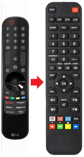 Vervangende LG 55QNED816QA afstandsbediening productfoto