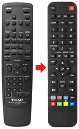 A-R650 TEAC TEAK afstandsbediening - productfoto