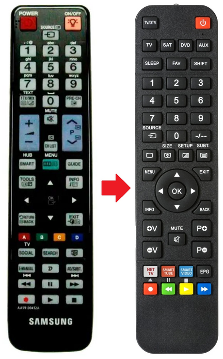 AA59-00432A SAMSUNG afstandsbediening - productfoto
