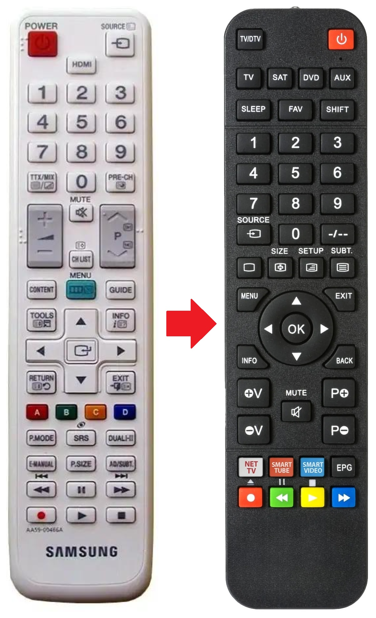 AA59-00466A SAMSUNG afstandsbediening - productfoto