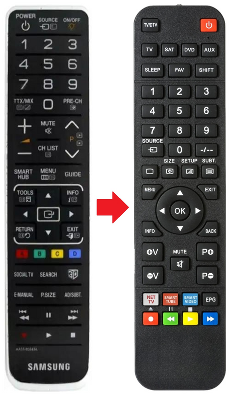 AA59-00543A SAMSUNG afstandsbediening - productfoto