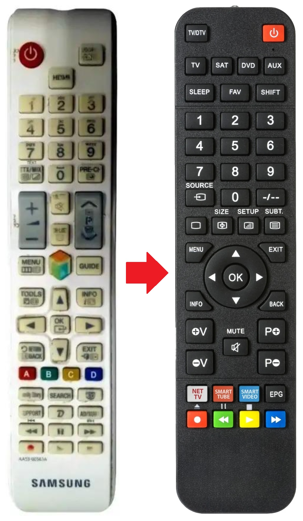 AA59-00563A SAMSUNG afstandsbediening - productfoto