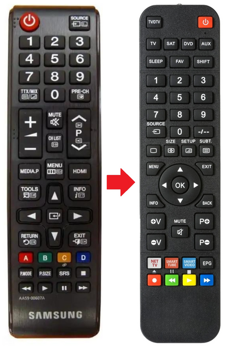 AA59-00607A SAMSUNG afstandsbediening - productfoto