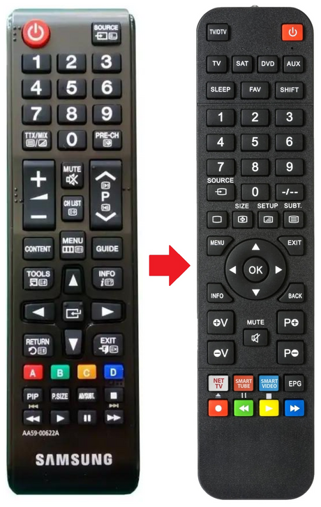 AA59-00622A SAMSUNG afstandsbediening - productfoto