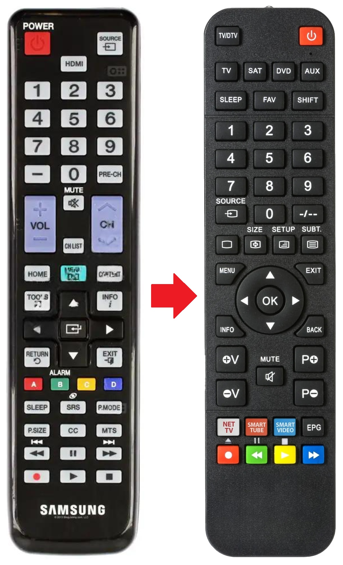 AA59-00628A SAMSUNG afstandsbediening - productfoto
