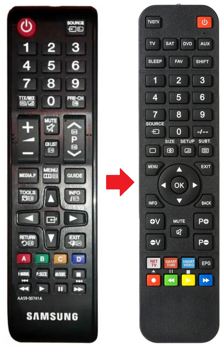 AA59-00741A SAMSUNG afstandsbediening - productfoto