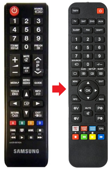 AA59-00743A SAMSUNG afstandsbediening - productfoto