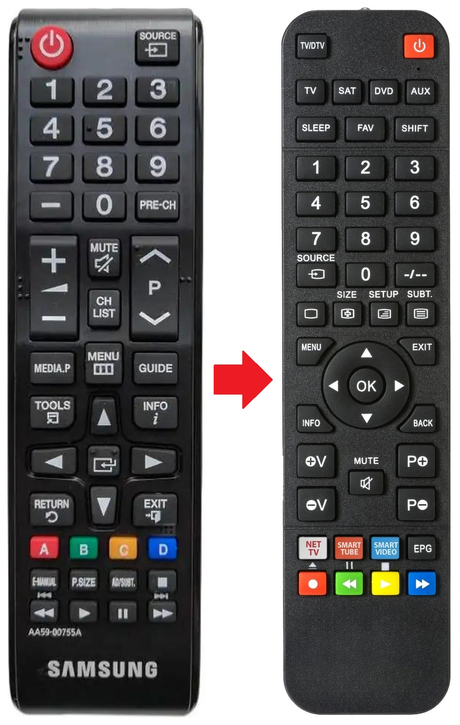 AA59-00755A SAMSUNG afstandsbediening - productfoto