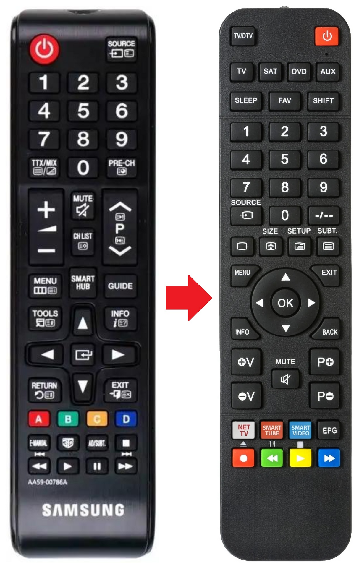 AA59-00786A SAMSUNG afstandsbediening - productfoto