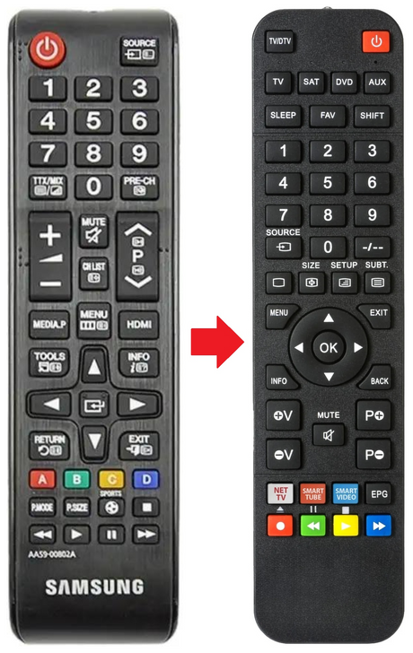 AA59-00802A SAMSUNG afstandsbediening - productfoto