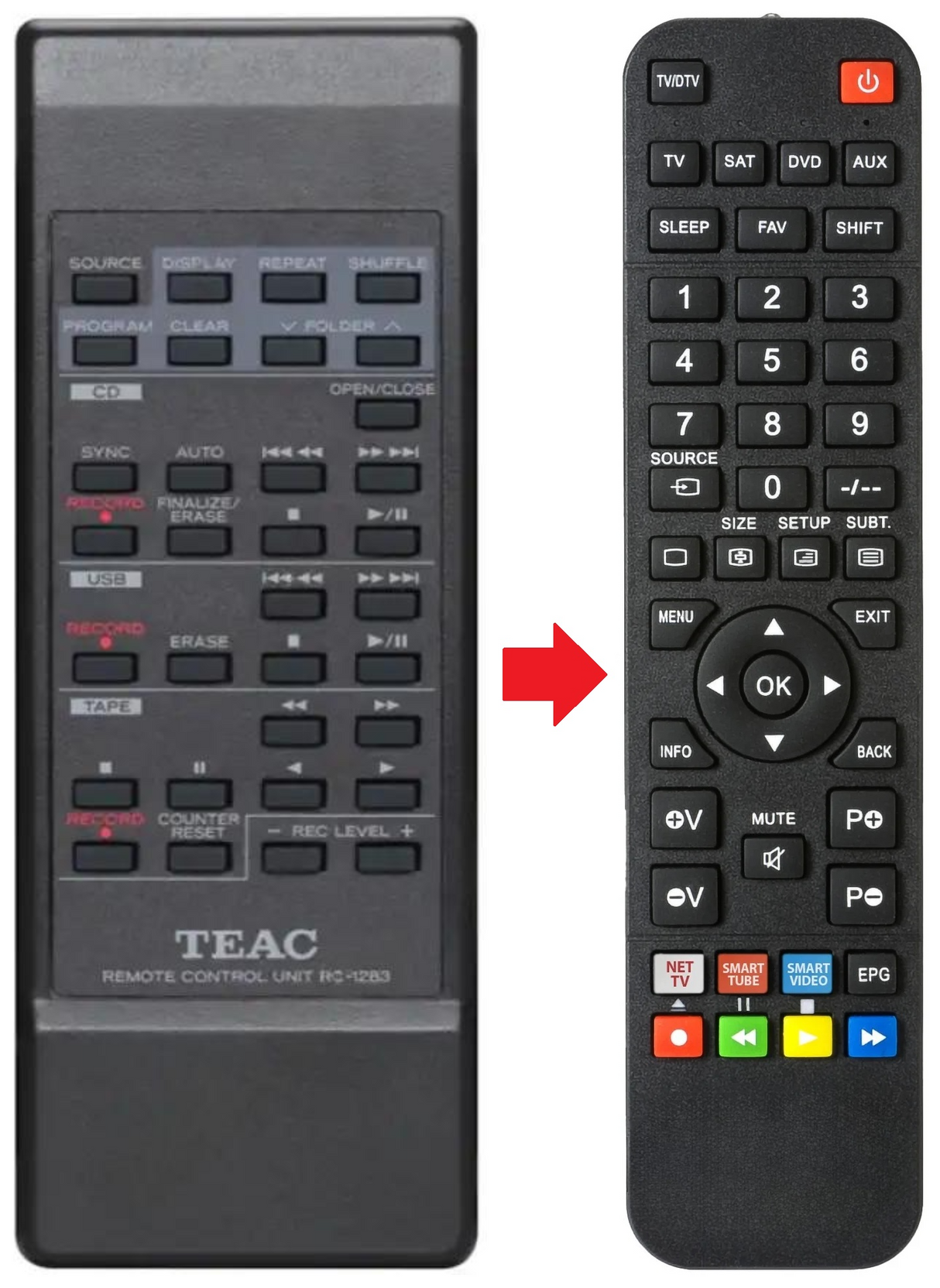 AD-RW900 TEAC TEAK afstandsbediening - productfoto