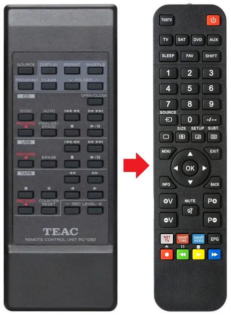 AD-RW900 TEAC TEAK afstandsbediening - productfoto