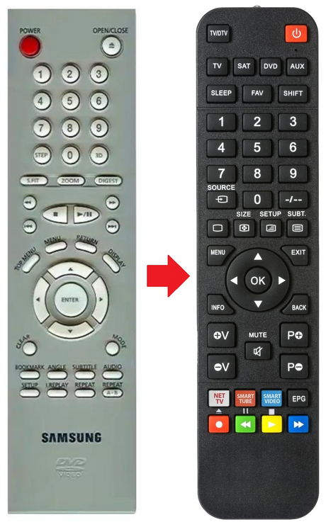 AH59-00092A SAMSUNG afstandsbediening - productfoto