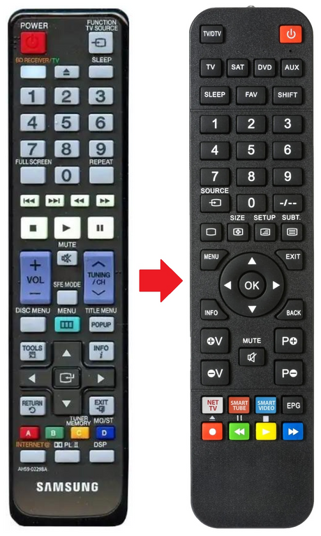AH59-02298A SAMSUNG afstandsbediening - productfoto