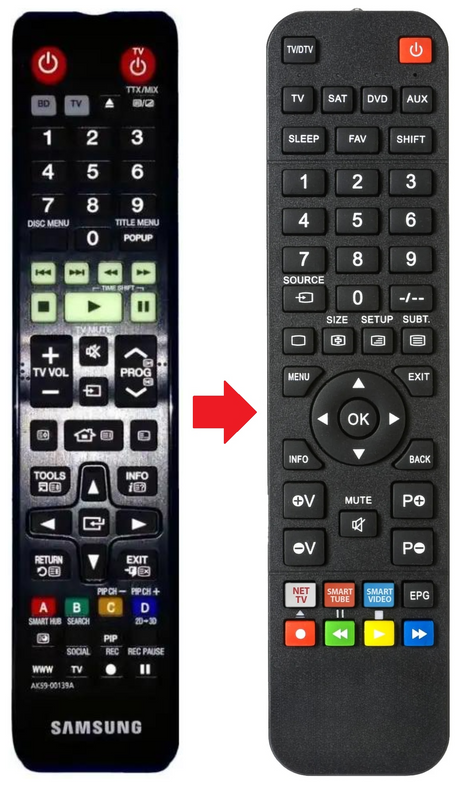 AK59-00139A SAMSUNG afstandsbediening - productfoto