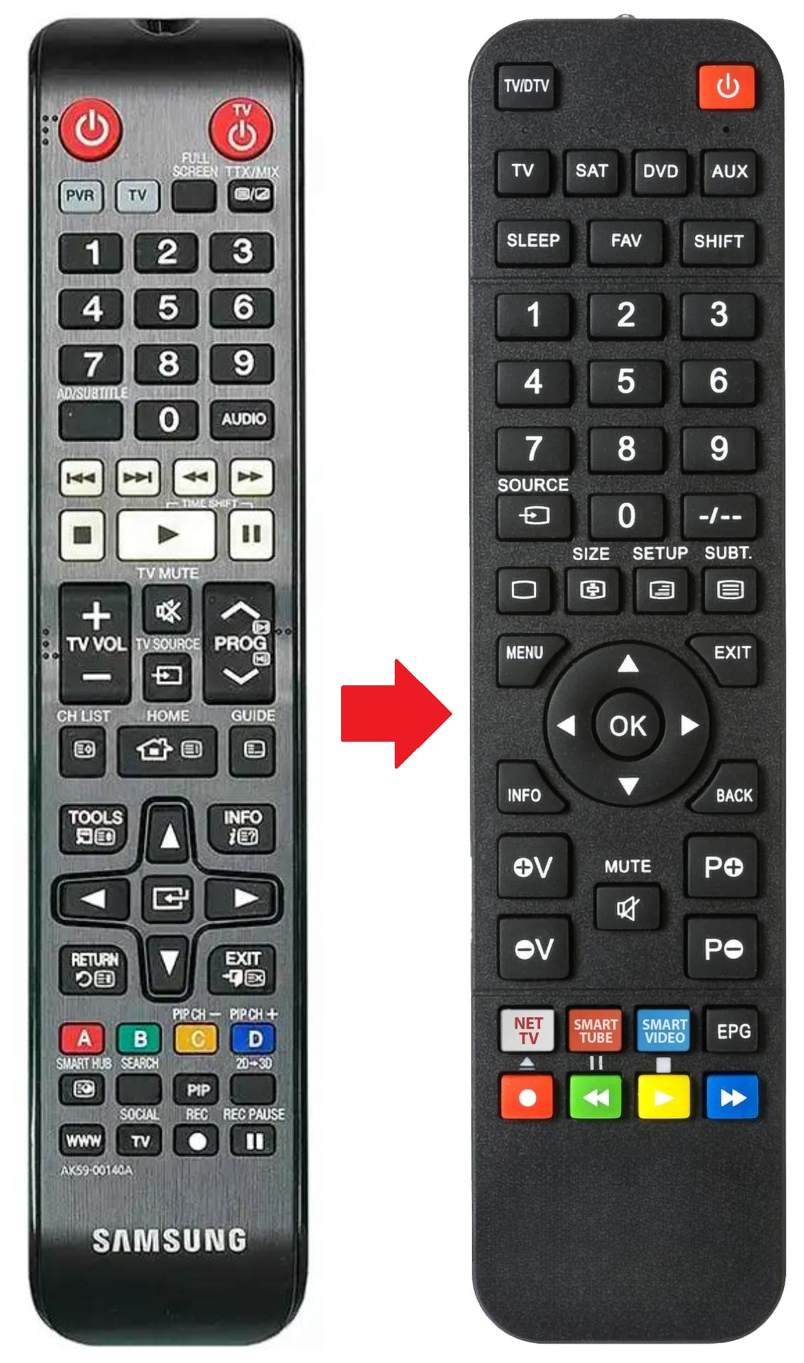 AK59-00140A SAMSUNG afstandsbediening - productfoto