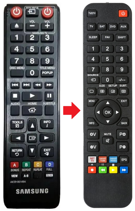 AK59-00149A SAMSUNG afstandsbediening - productfoto
