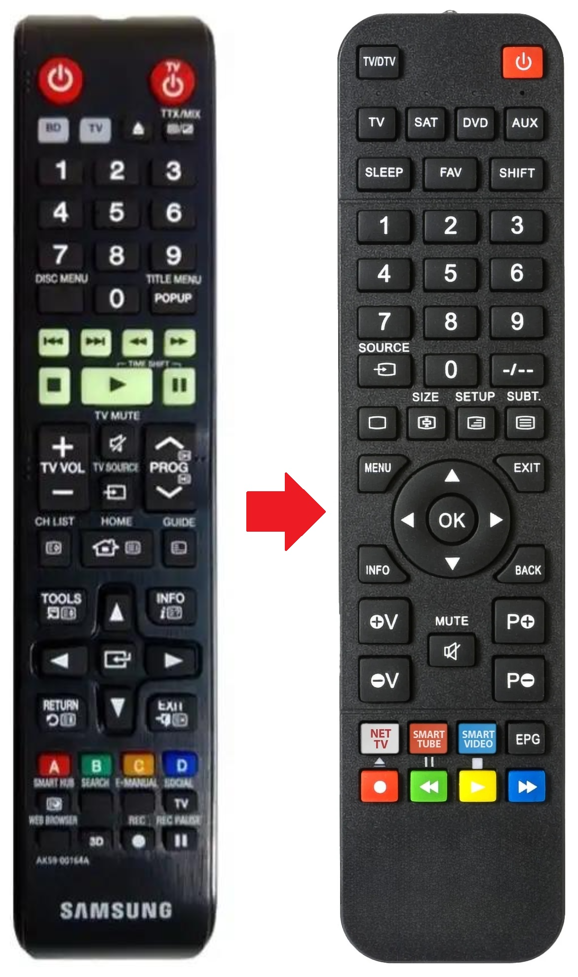 AK59-00164A SAMSUNG afstandsbediening - productfoto