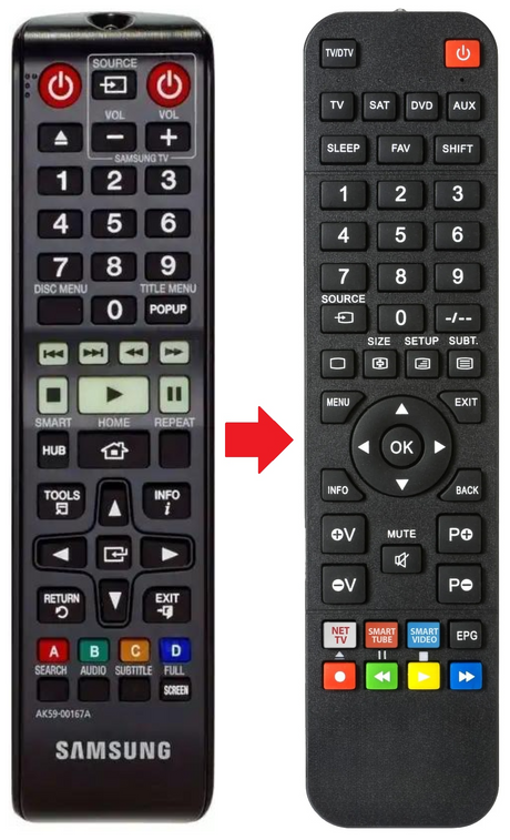 AK59-00167A SAMSUNG afstandsbediening - productfoto