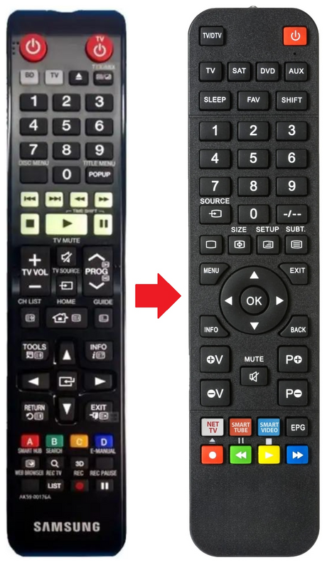 AK59-00176A SAMSUNG afstandsbediening - productfoto