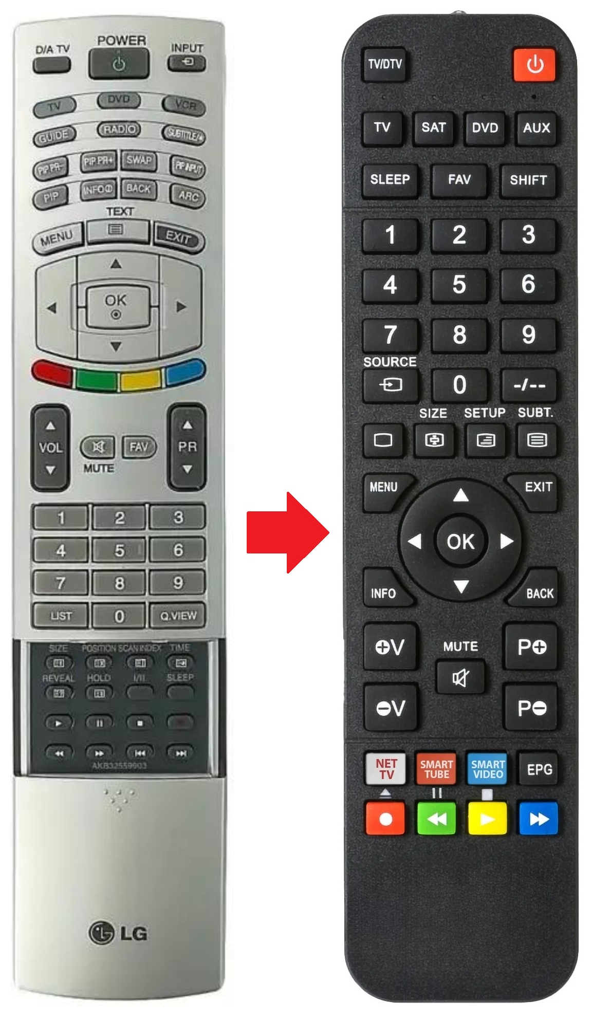AKB30533001 LG afstandsbediening - productfoto