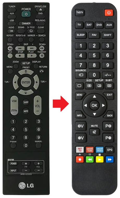 AKB31223203 LG afstandsbediening - productfoto
