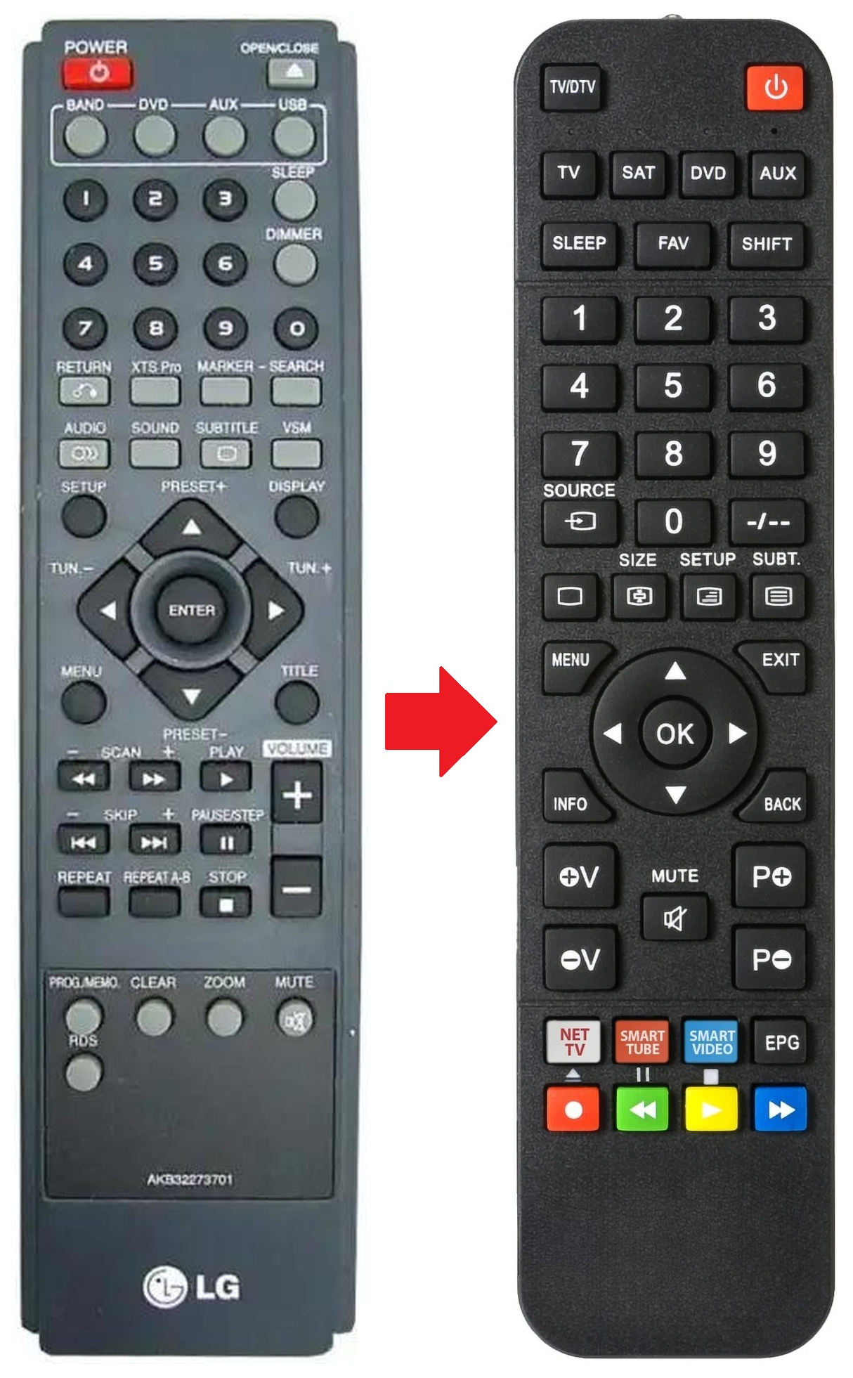 AKB32273701-V-2018 LG afstandsbediening - productfoto