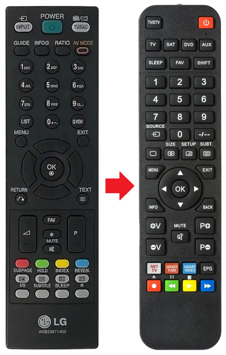 AKB33871409 LG afstandsbediening - productfoto