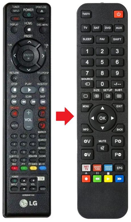 AKB69491502 LG afstandsbediening - productfoto