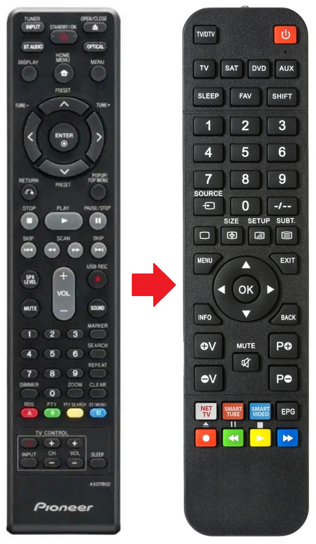 AKB72913802 PIONEER afstandsbediening - productfoto