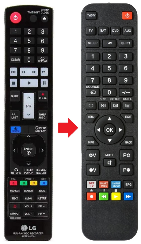 AKB73015301 LG afstandsbediening - productfoto