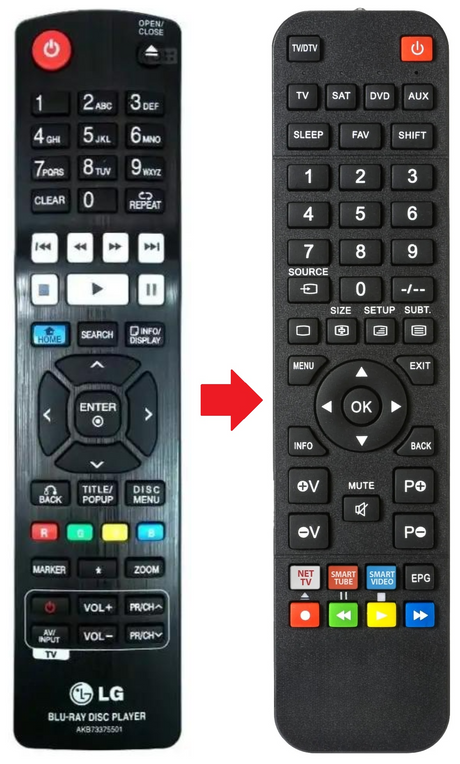 AKB73375501 LG afstandsbediening - productfoto