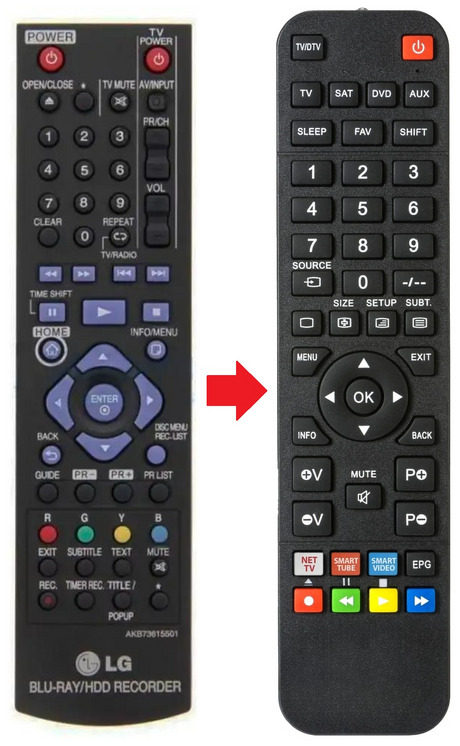 AKB73615501 LG afstandsbediening - productfoto