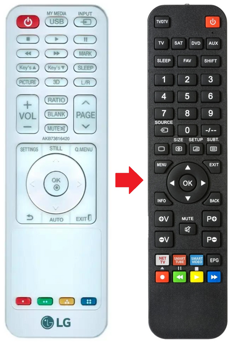 AKB73616420 LG afstandsbediening - productfoto