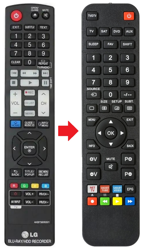 AKB73635501 LG afstandsbediening - productfoto