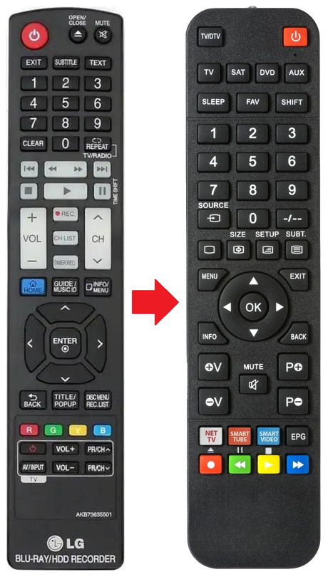 AKB73635501 LG afstandsbediening - productfoto