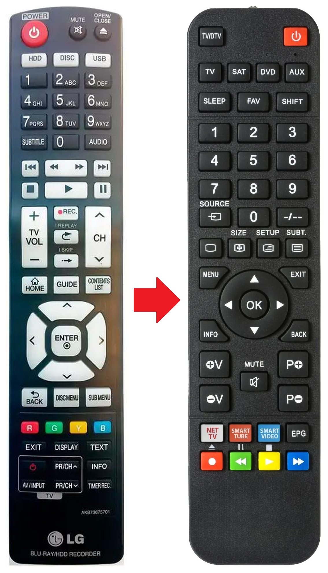 AKB73675701 LG afstandsbediening - productfoto