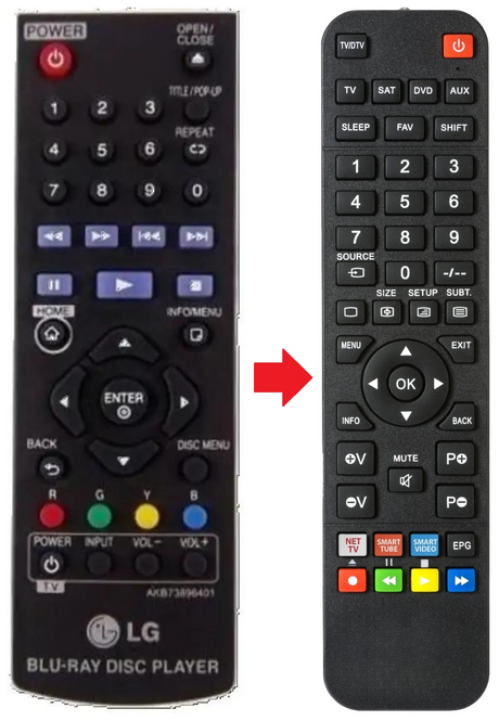 AKB73896401 LG afstandsbediening - productfoto
