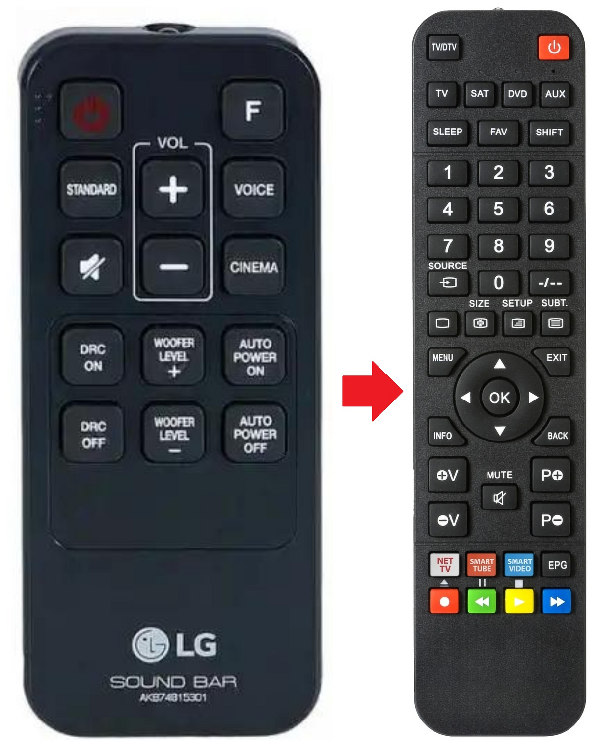 AKB74815301 LG afstandsbediening - productfoto