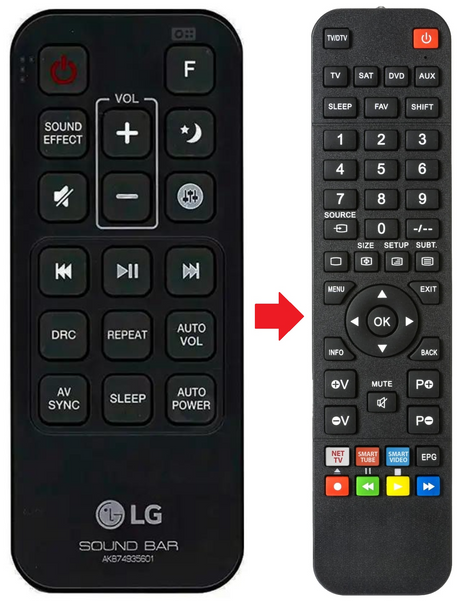 AKB74935601 LG afstandsbediening - productfoto
