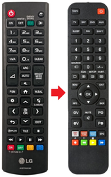 Afstandsbediening geschikt voor LG AKB75095364 productfoto